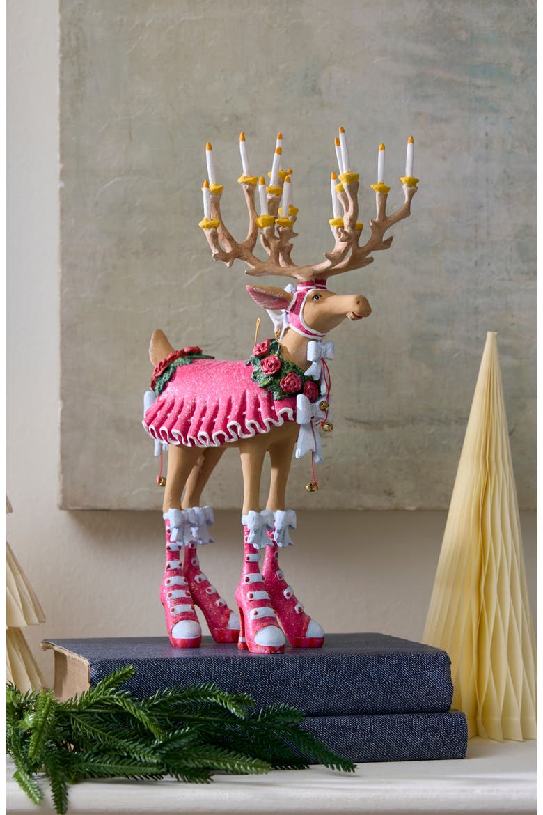 Dash Away Donna Reindeer Figurine, Alternate, color, PINK