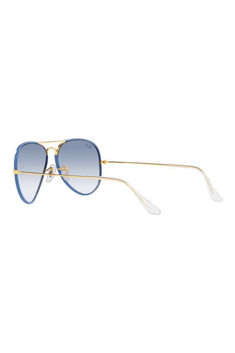 Aviator Full Color 58mm Sunglasses, Alternate, color, BLUE GRADIENT