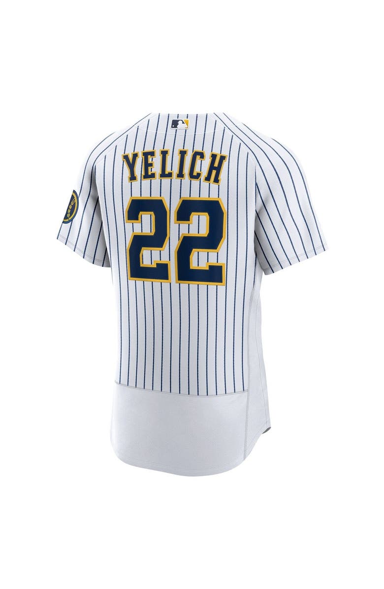 Nike Men's Nike Christian Yelich White Milwaukee Brewers Team Alternate Authentic Player Jersey, Alternate, color, 