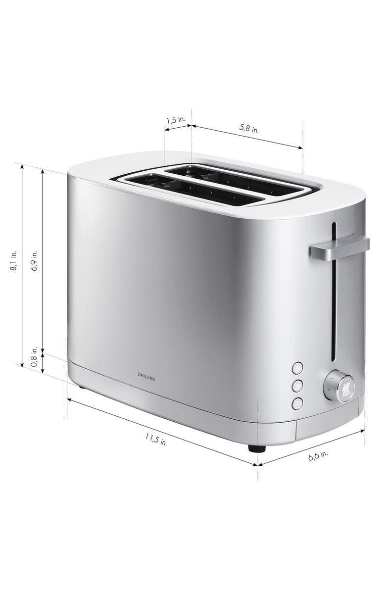 ZWILLING Enfinigy 2-Slot Toaster, Alternate, color, Stainless Steeldnu