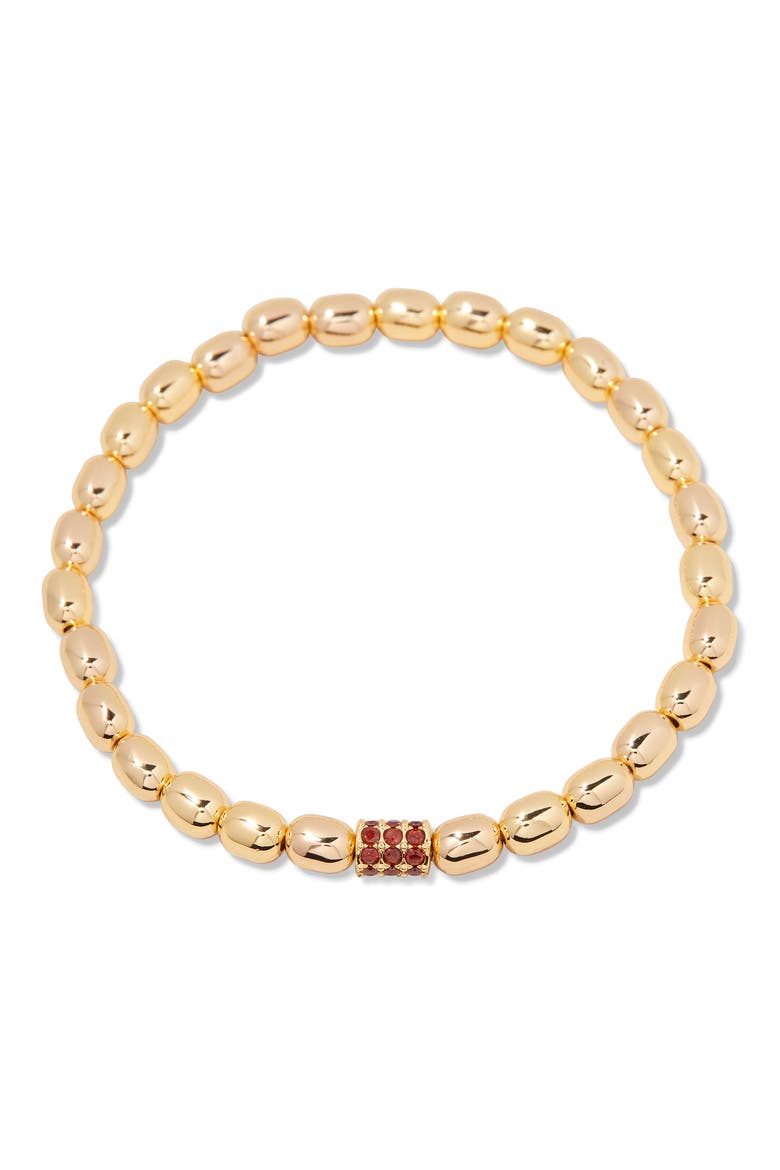Brei Birthstone Beaded Stretch Bracelet, Main, color, GOLD JANUARY