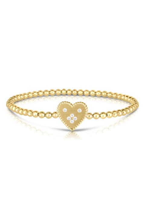 Diamond Venetian Heart Bracelet