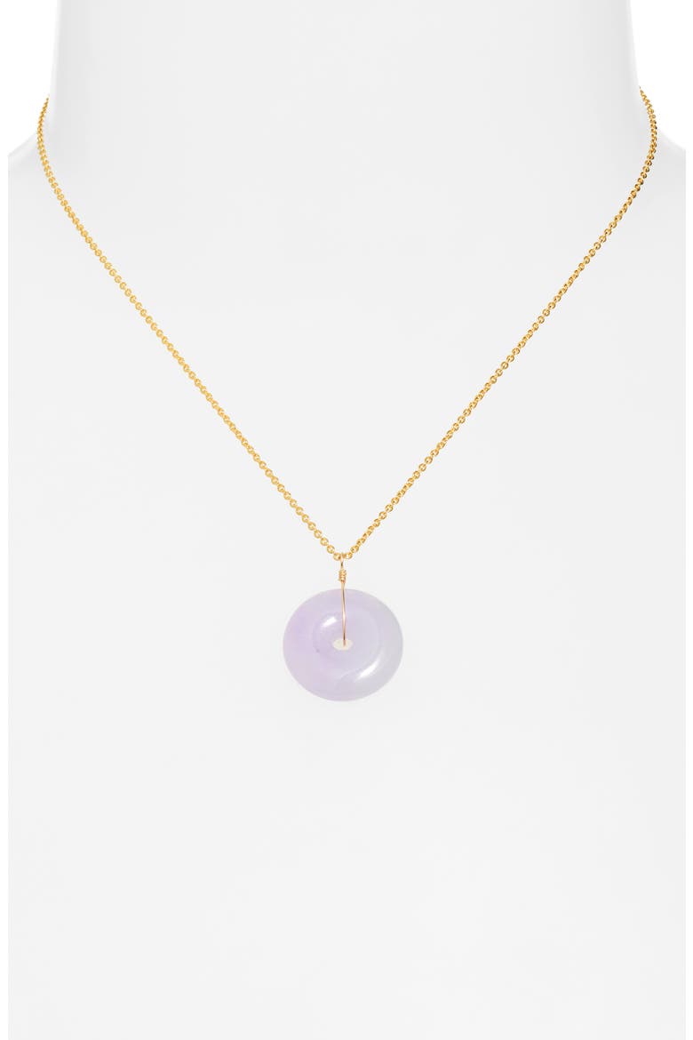 Maia Purple Jade Pendant Necklace, Alternate, color, GOLD