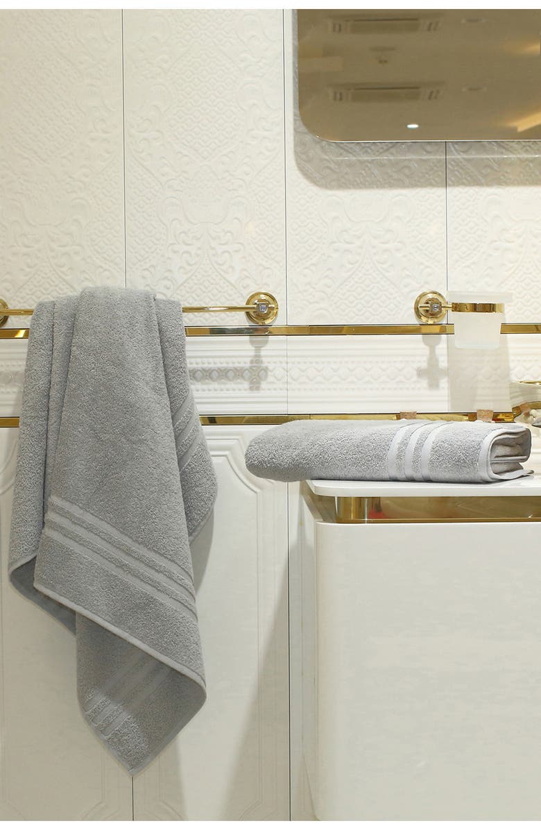 Linum Home Textiles Denzi Turkish Cotton Bath Towel - Set of 2, Alternate, color, Grey