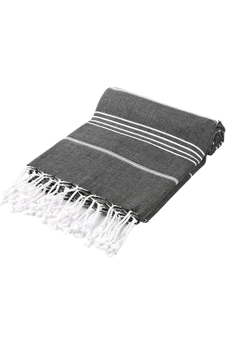 Eco Hilana Pure Series Sustainable Turkish Towel, Alternate, color, Black