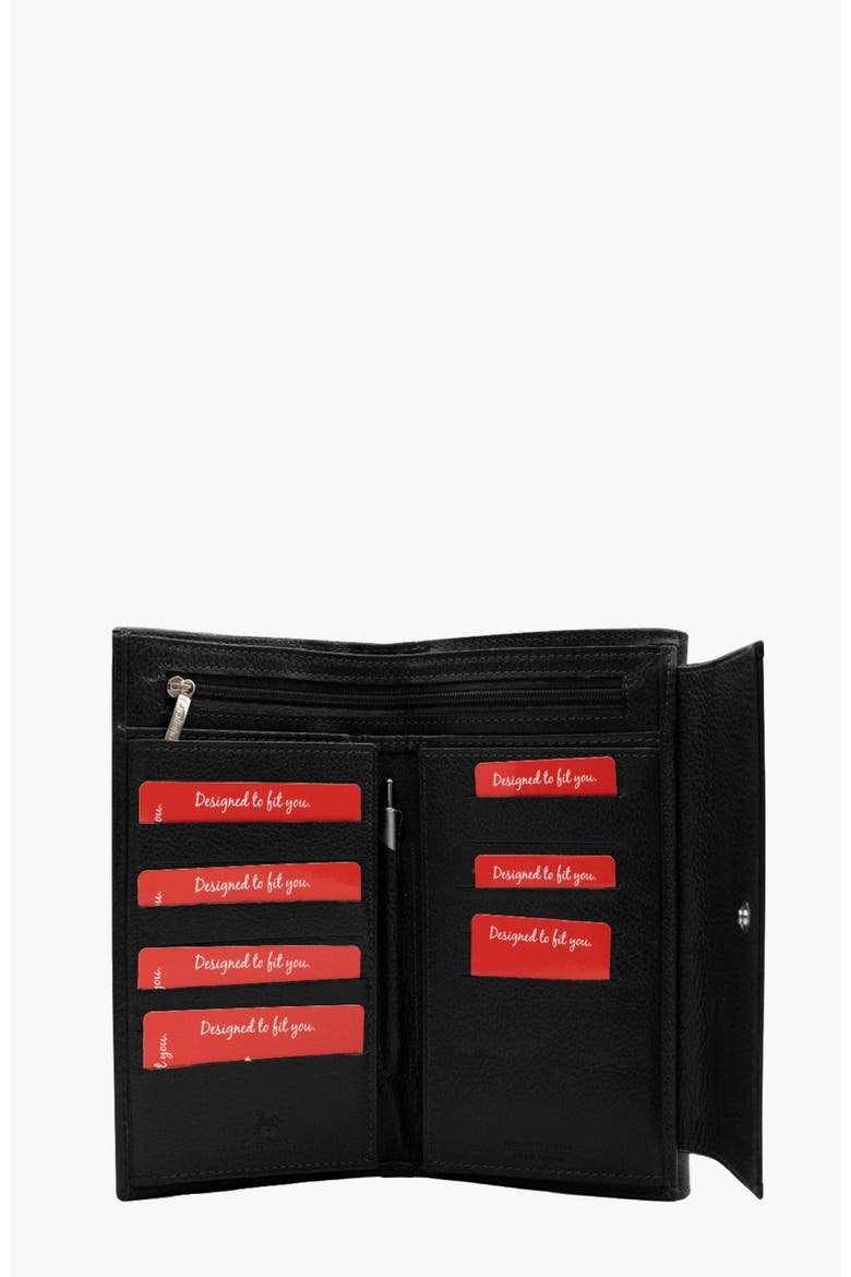 Cavalo Lusitano Leather Wallet 207, Alternate, color, Black