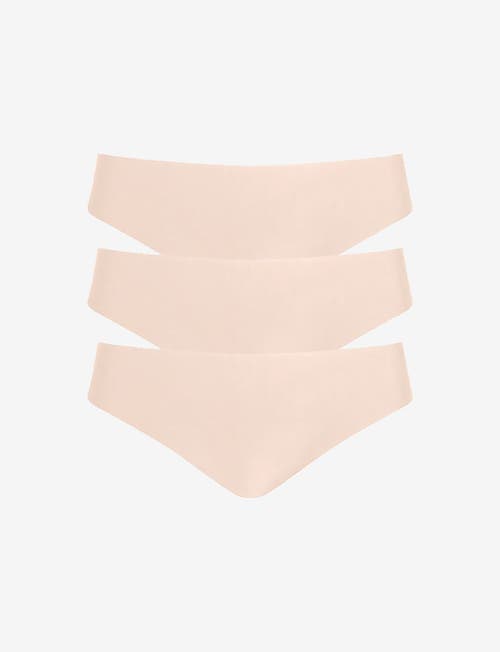 Commando Butter Mid-rise Thong 3-pack In Beige