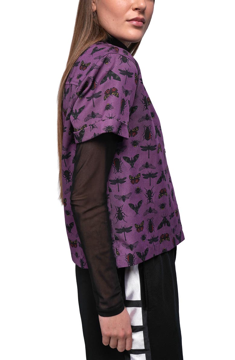 WILDFANG The Everyday Camp Button Up, Alternate, color, Insect Grape