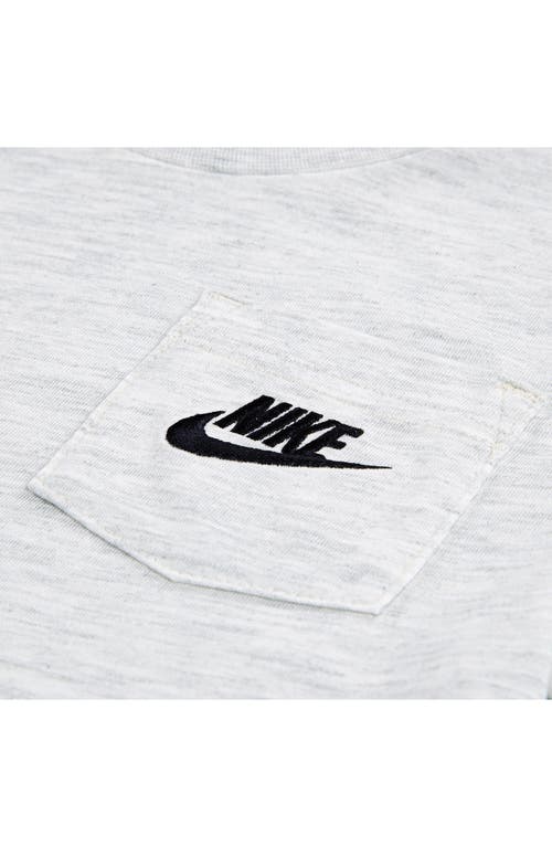 Nike Kids' Slub Pocket T-shirt & French Terry Cargo Shorts Set In Steam