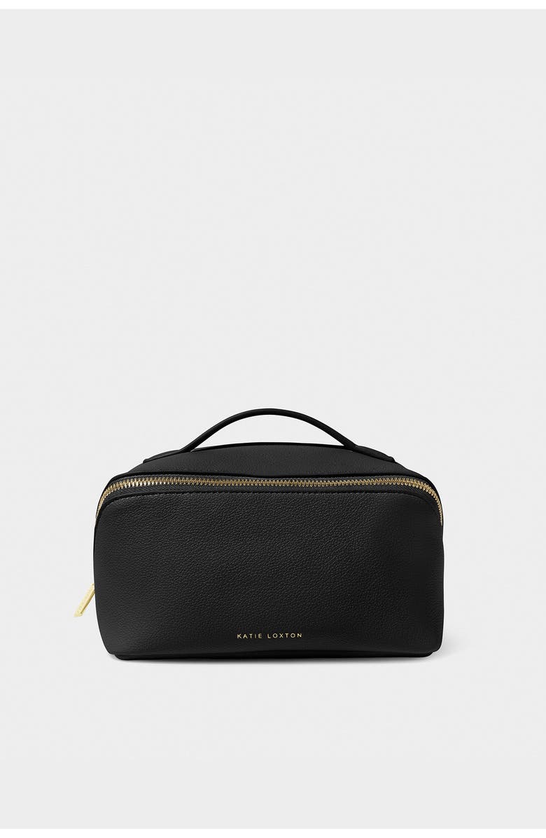 Katie Loxton Medium Make Up and Toiletry Bag, Alternate, color, Black