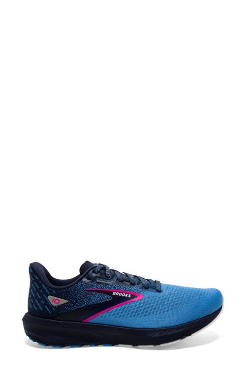 Brooks Women's Launch Gts 10 Running Shoes In Peacoat/marina Blue/pink Glo In Peacoat/marina Blue/pink Glo