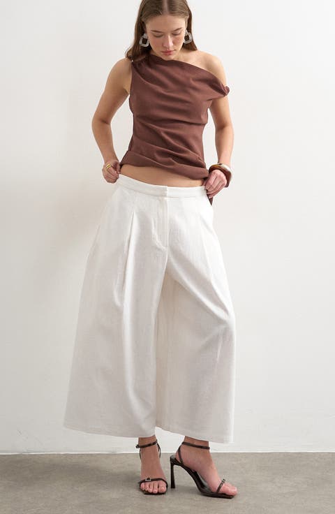 Linen Blend Culottes