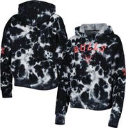 New Era Women's New Era Black Chicago Bulls Brushed Cotton Tie-Dye Pullover Hoodie