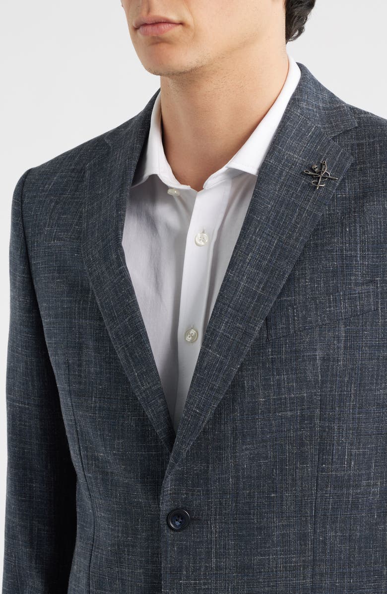 John Varvatos Star USA Bleecker Wool Blend Sport Coat, Alternate, color, Navy