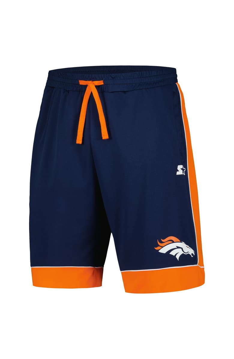 STARTER Men's Starter Navy/Orange Denver Broncos Fan Favorite Fashion Shorts, Alternate, color, 