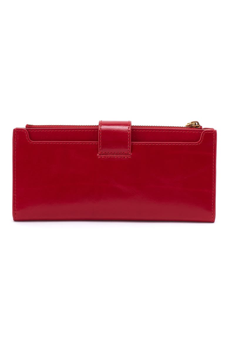 Dunn Leather Continental Wallet, Alternate, color, TRUE RED