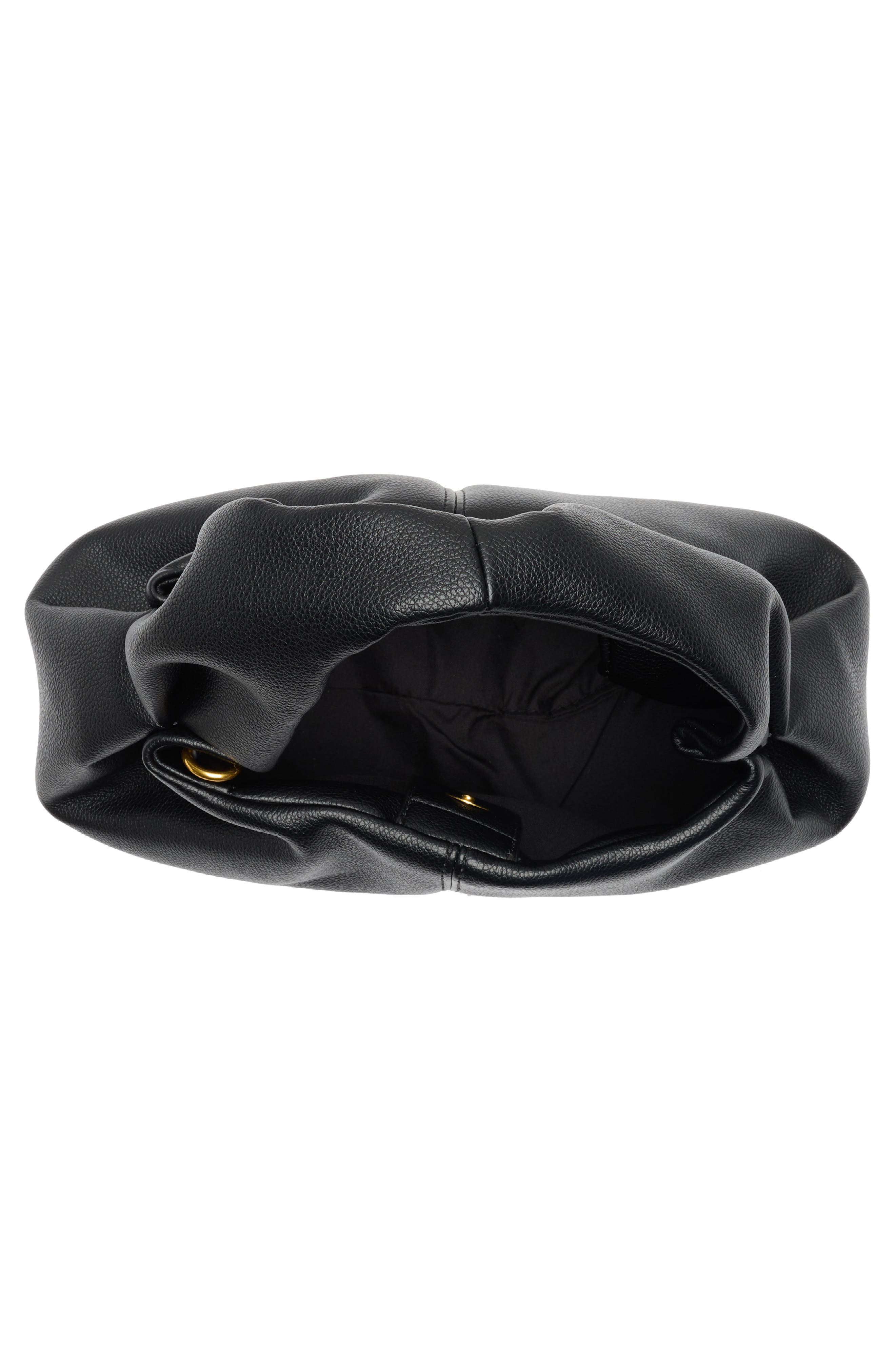 BCBG Pleated Top Handle Bag, Alternate, color, Black