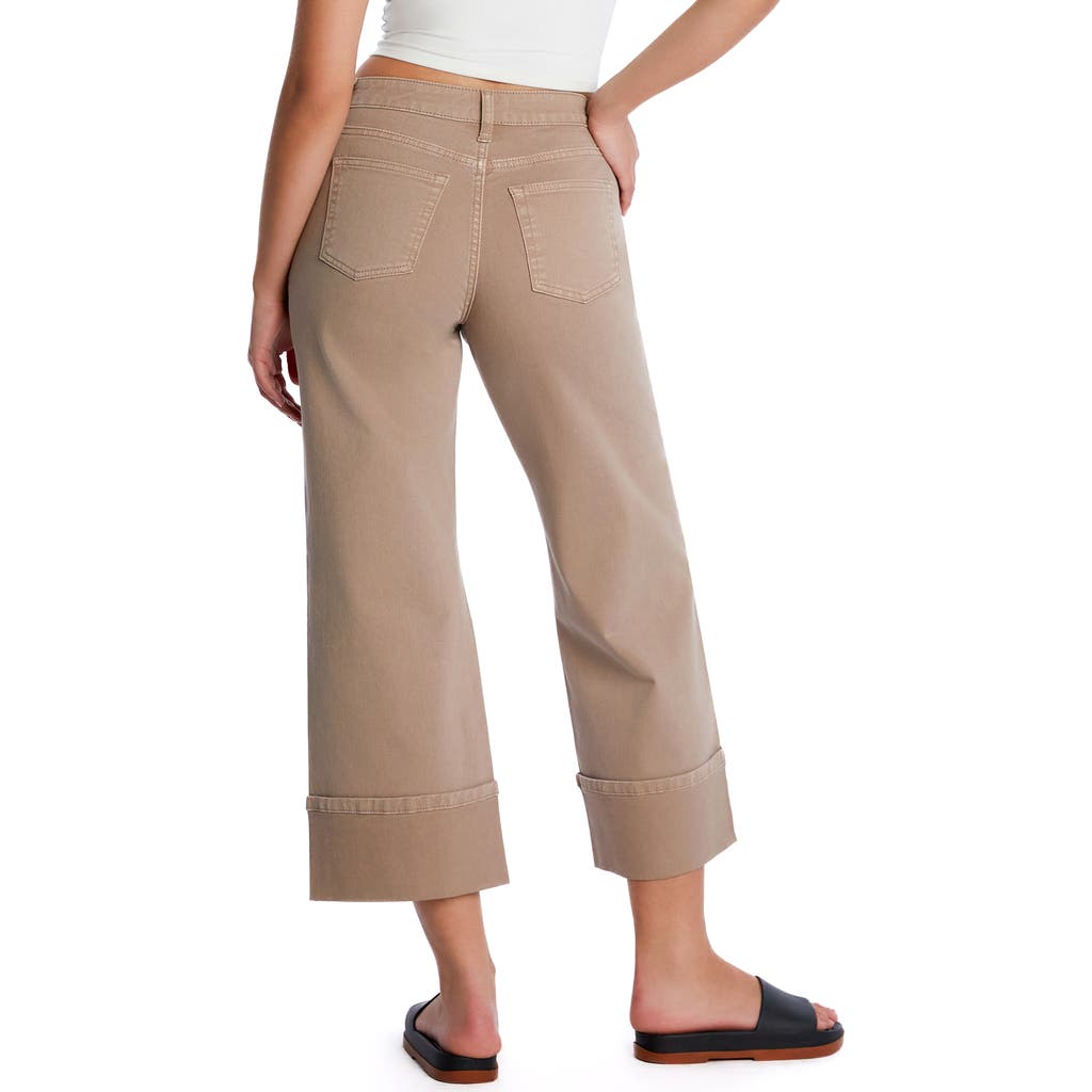 HINT OF BLU Clever Cuffed High Waist Wide Leg Jeans in Fungi  product