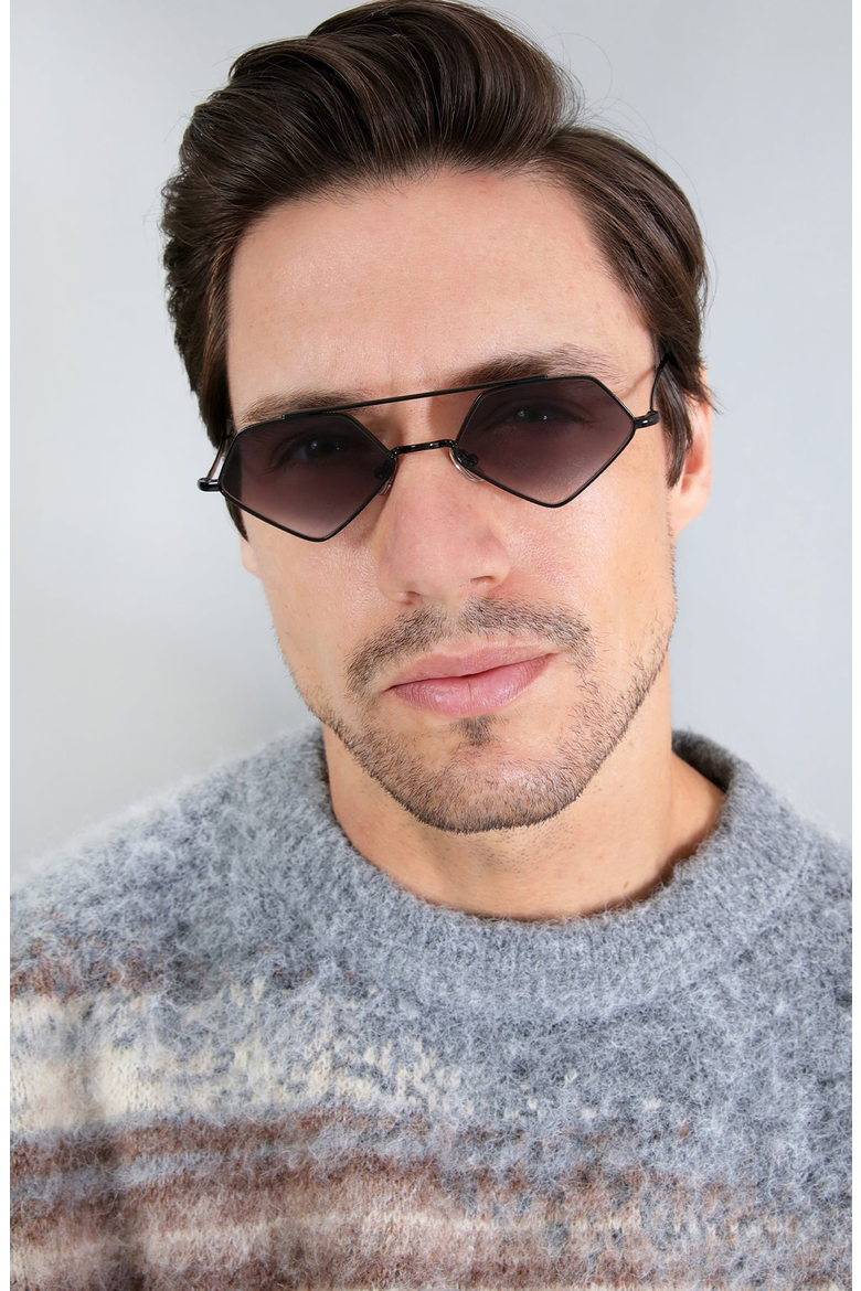 Bayley Sunglasses, Alternate, color, Black / Grey