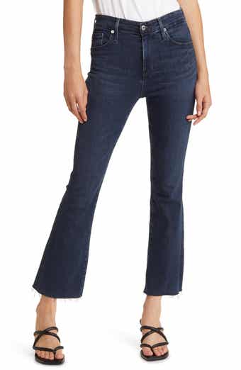 AG Farrah Raw Hem High Waist Crop Bootcut Jeans