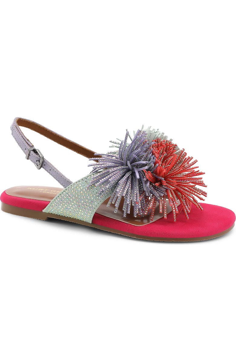 Kurt Geiger London Kids' Mini Fringe Slingback Sandal, Main, color, Pink Multi
