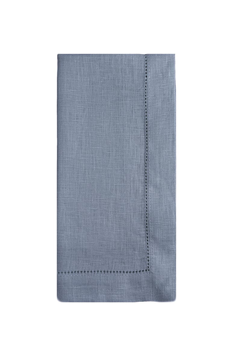 Linen Hemstitch Napkin Set, Main, color, Chambray Blue