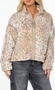 Roxy Wurlie Leopard Print High Pile Fleece Jacket