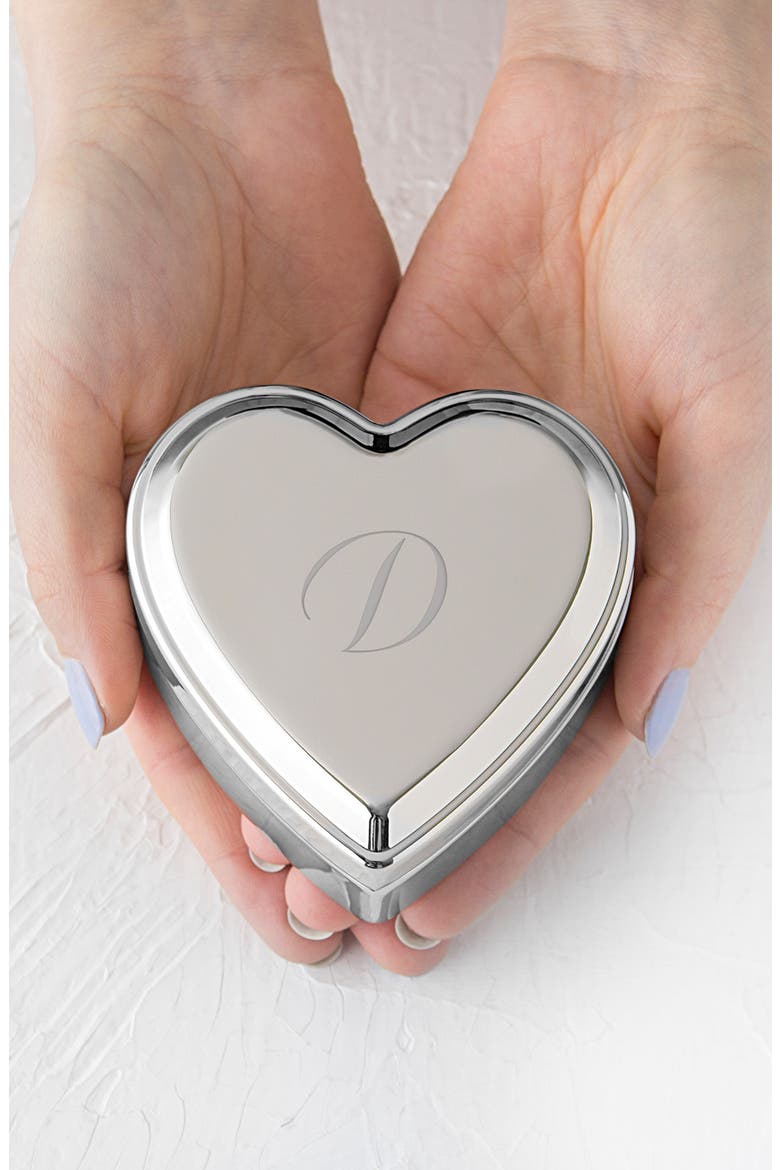 Cathys Concepts Monogram Heart Keepsake Box, Alternate, color, BLANK