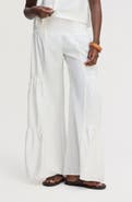 Sam Edelman Ruffled Hammered Satin Pants