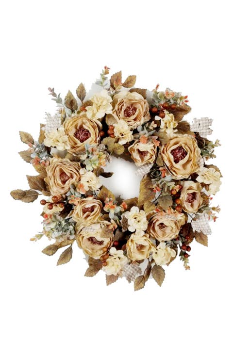 Mocha Fall Floral Wreath