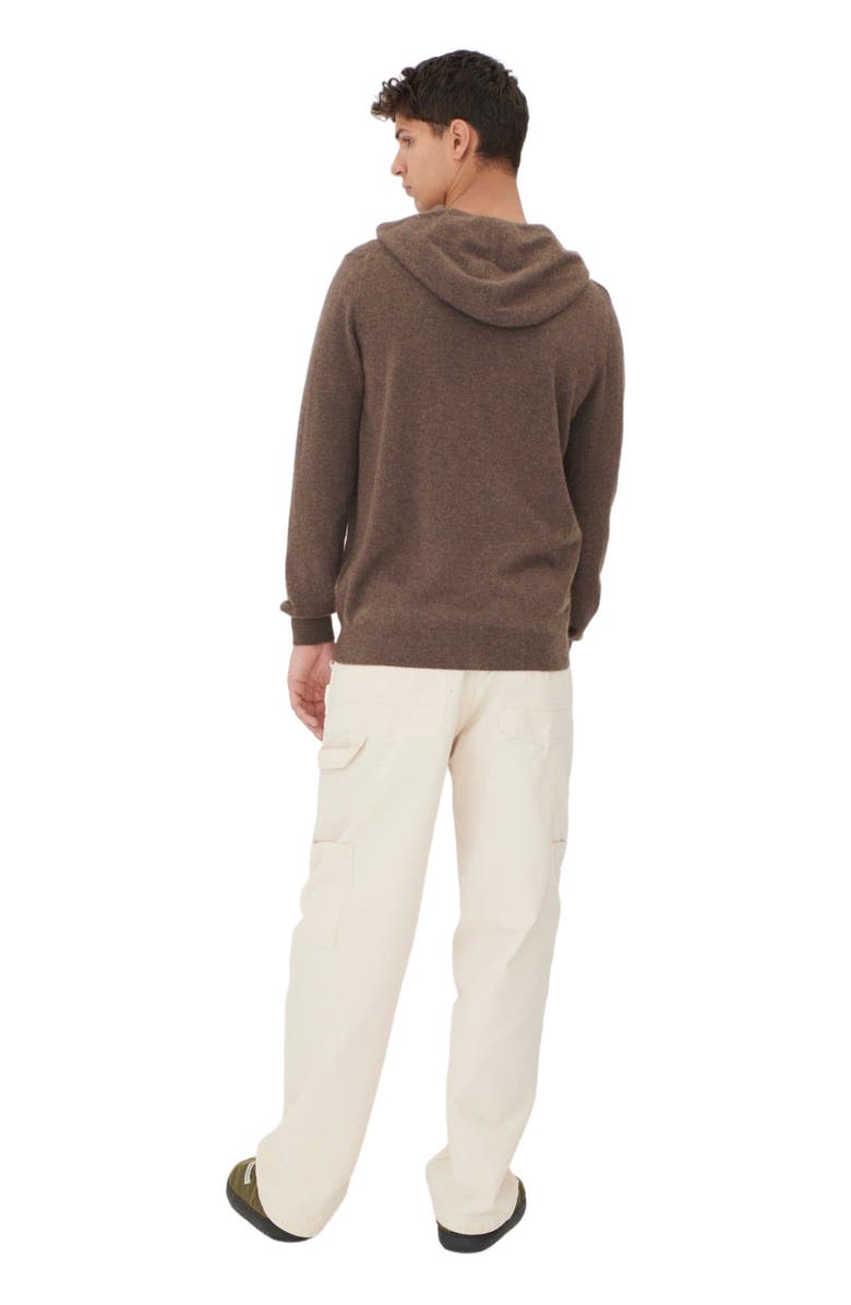 GOBI Mongolian Cashmere Basic Hoodie, Alternate, color, Cocoa
