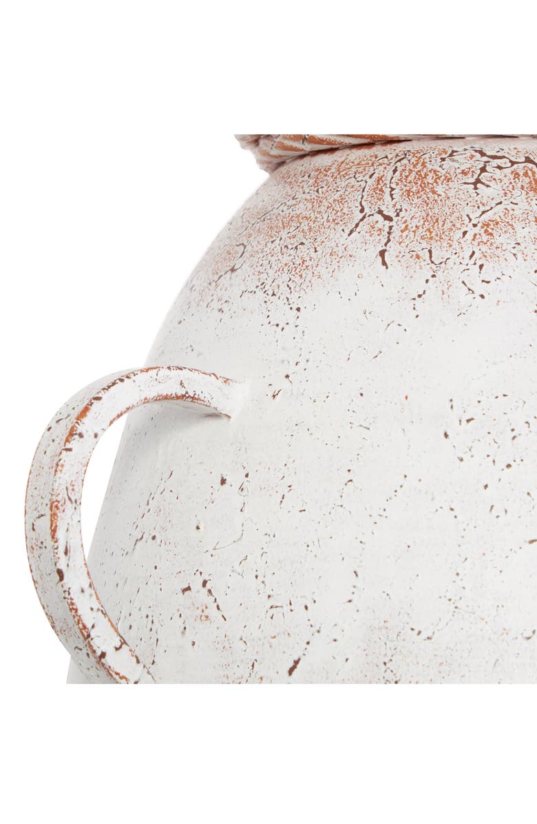 GINGER BIRCH STUDIO Metal Vase, Alternate, color, White