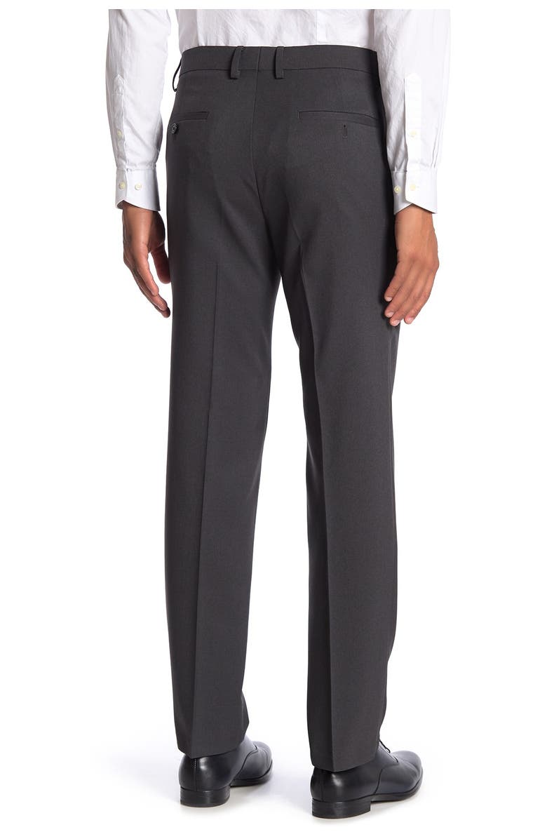 Kenneth Cole Reaction Mini Check Straight Fit Dress Pants, Alternate, color, Charcoal