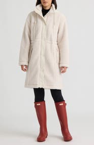 Hunter Iris High-Pile Fleece Longline Coat