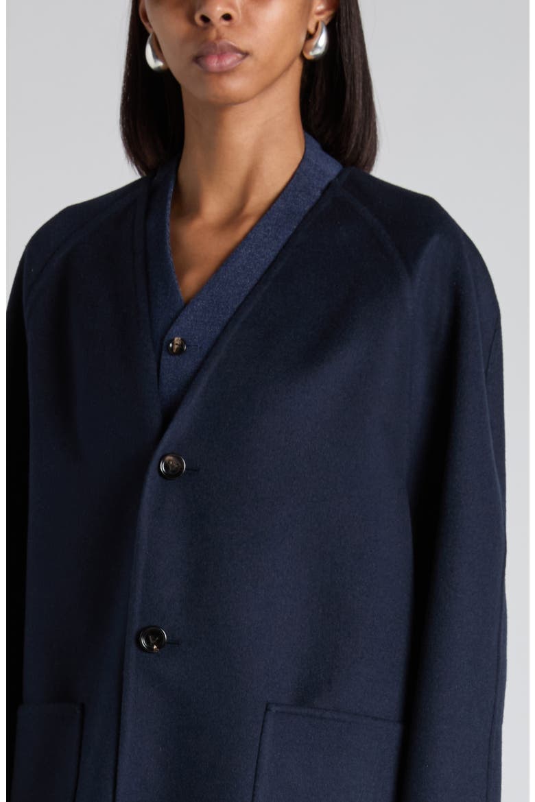 Light Wool & Cashmere Double Face Coat, Alternate, color, 4121 NAVY