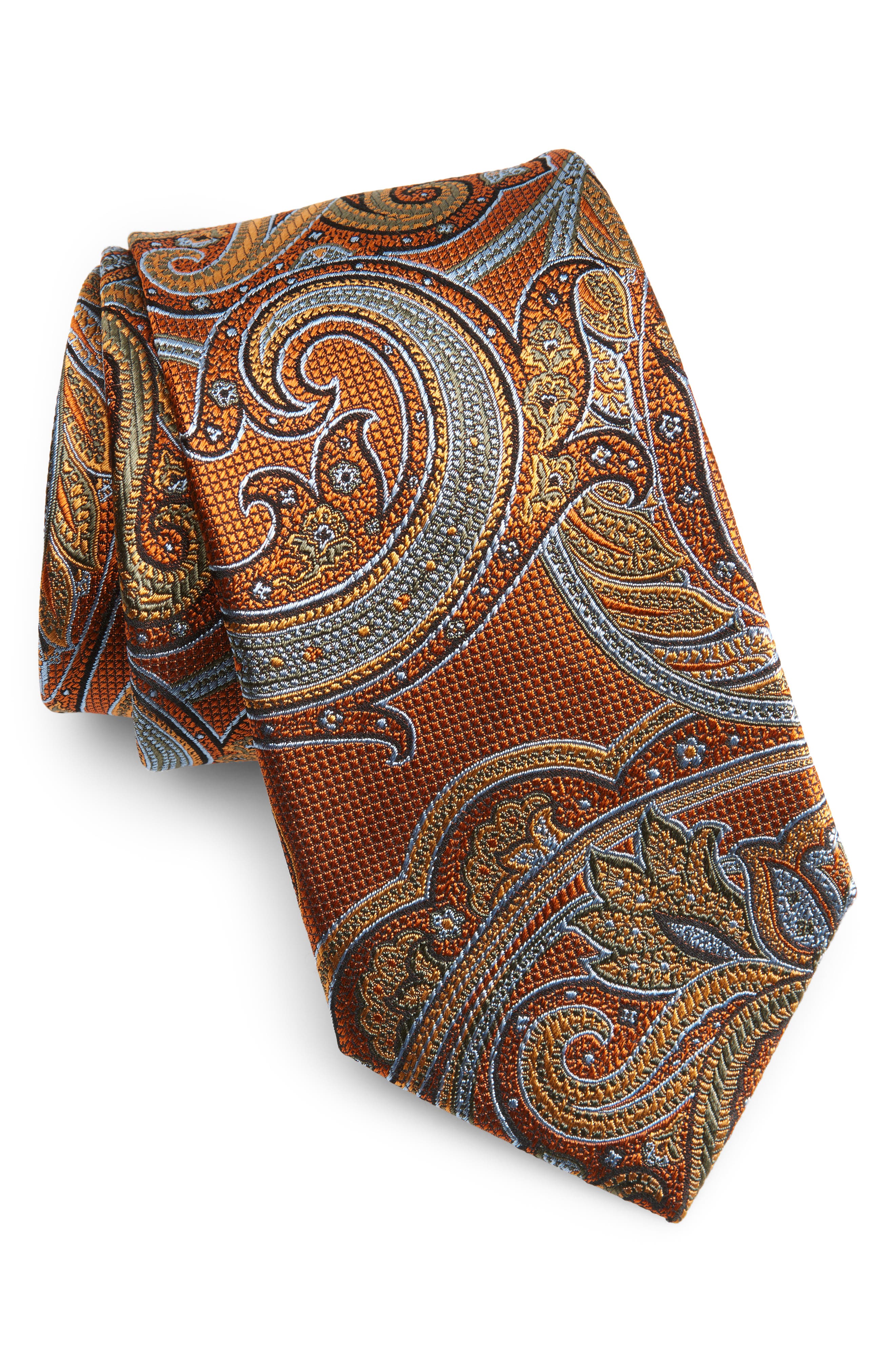 designer orange ties
