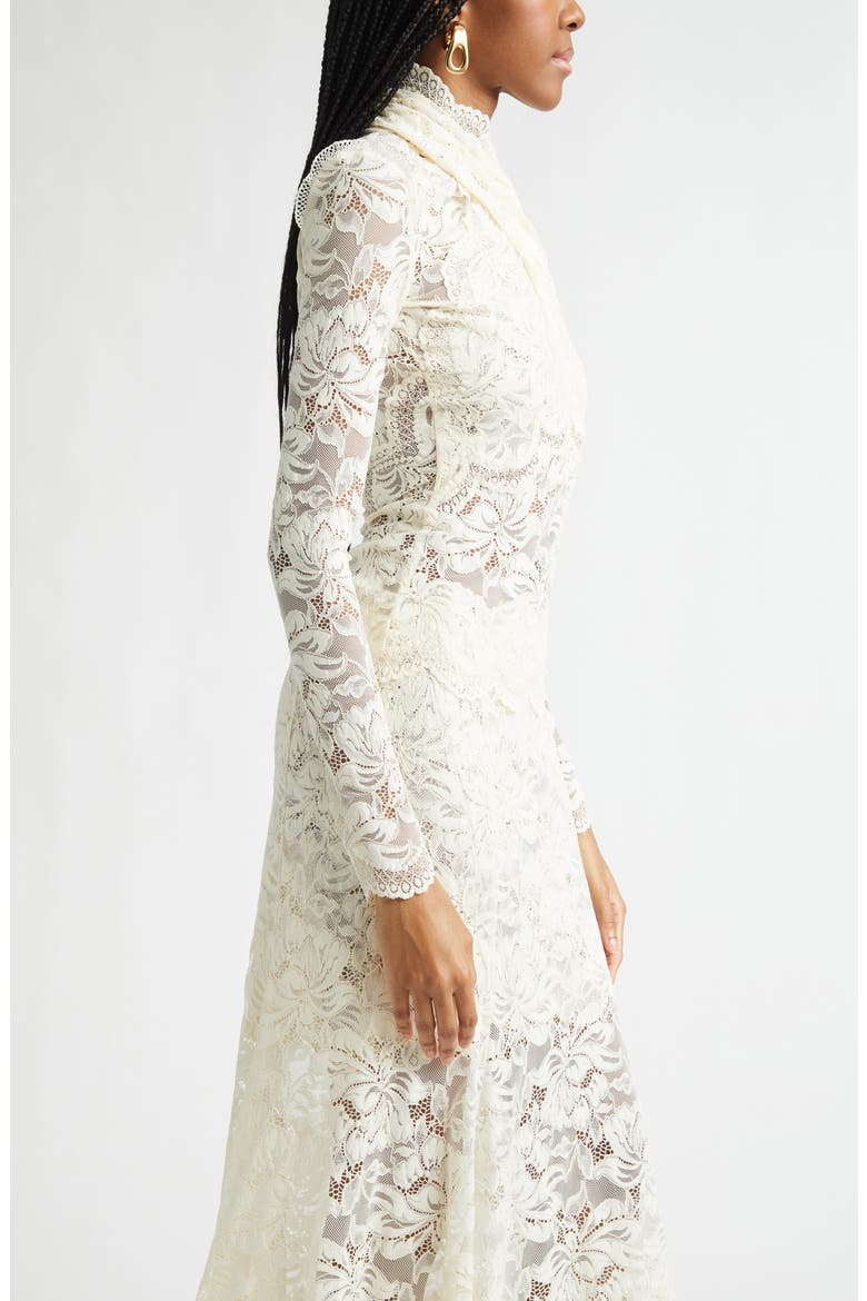Twist Front Scalloped Lace Top, Alternate, color, IVORY