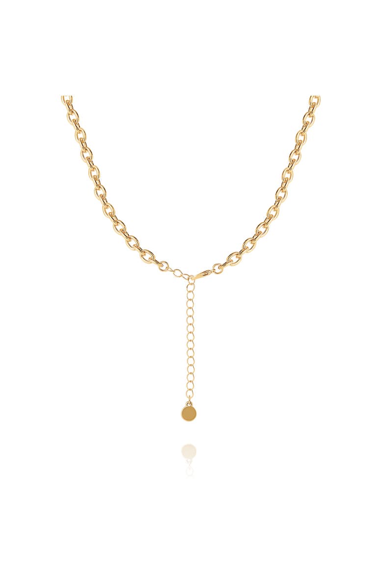 Linked Chain Heart Pendant Necklace, Alternate, color, Gold