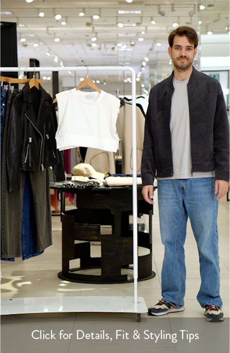 Whitley Padded Shoulder Crop Top, sales video thumbnail