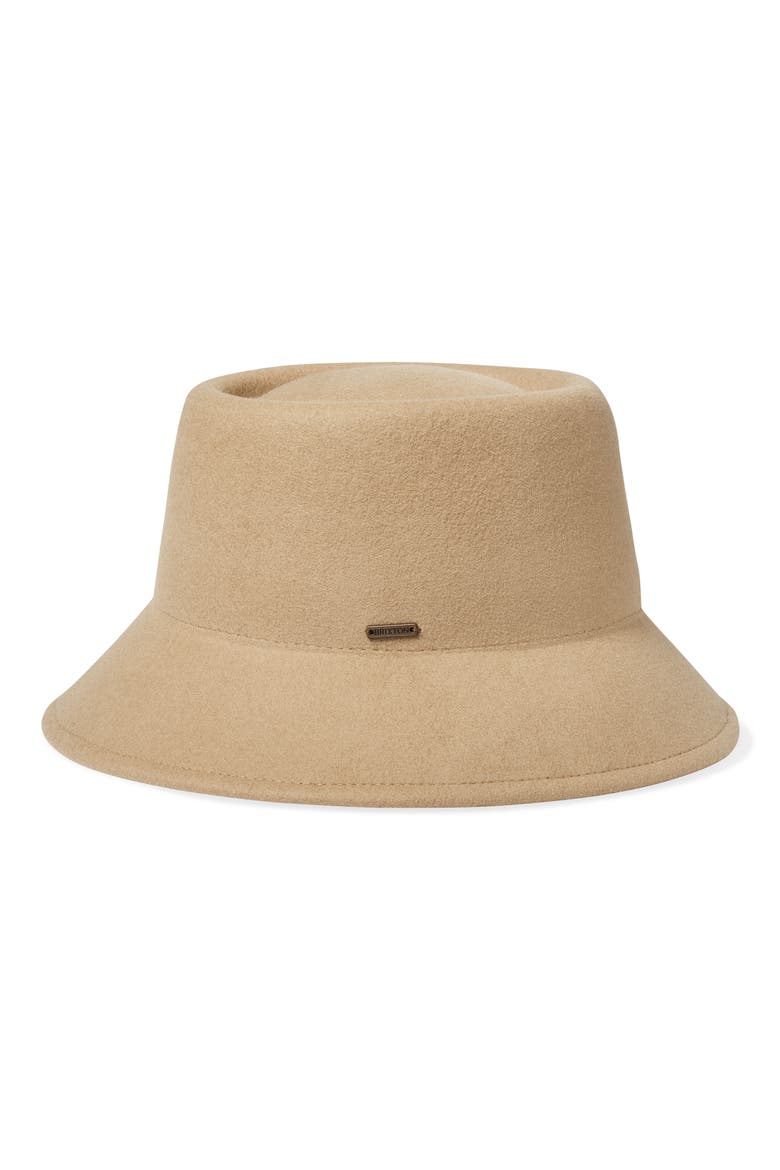 Elle Wool Felt Bucket Hat, Alternate, color, SAND