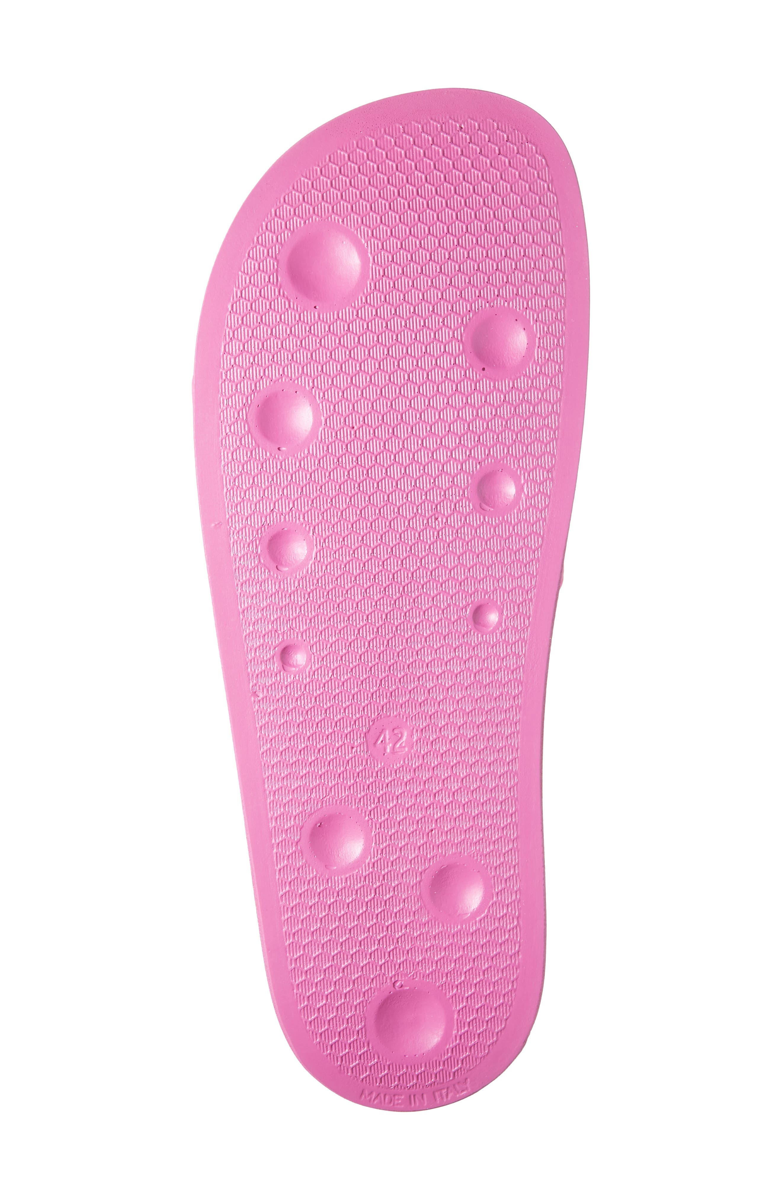 Palm Angels Logo Pool Slide Sandal, Alternate, color, Fuchsia/White