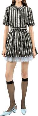 Anna Sui Ribbon Roses Belted Mini Dress
