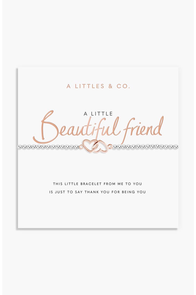 A Little 'Beautiful Friend' Bracelet, Main, color, Metallic Silver