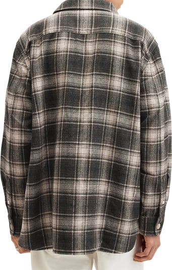 Hamlin Plaid Flannel Button-Up Shirt Jacket