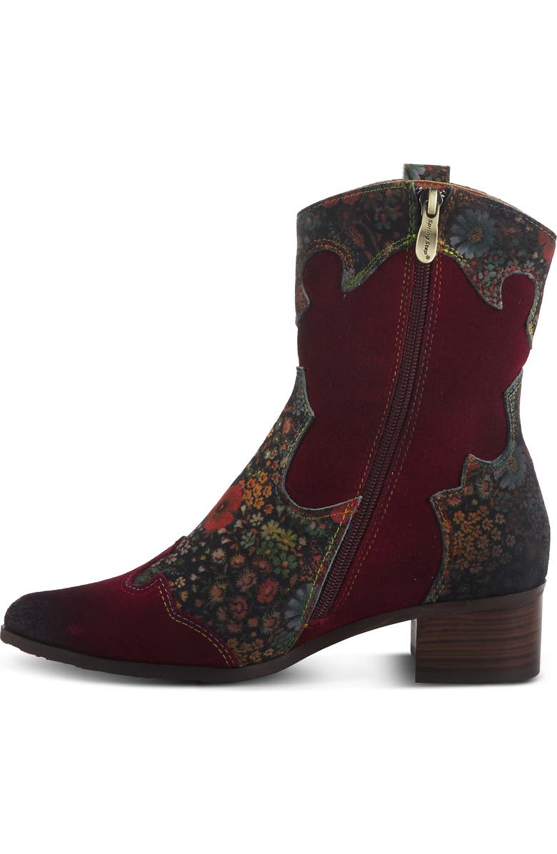 L'Artiste by Spring Step Ladyluck Bootie, Alternate, color, Bordeaux Multi Suede