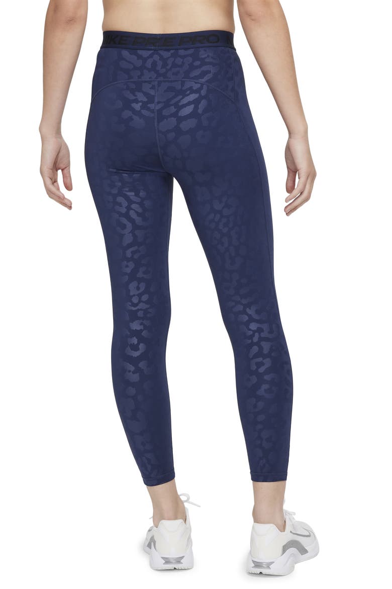 Pro Dri-FIT 7/8 High Waist Leggings, Alternate, color, MIDNIGHT NAVY/ CLEAR