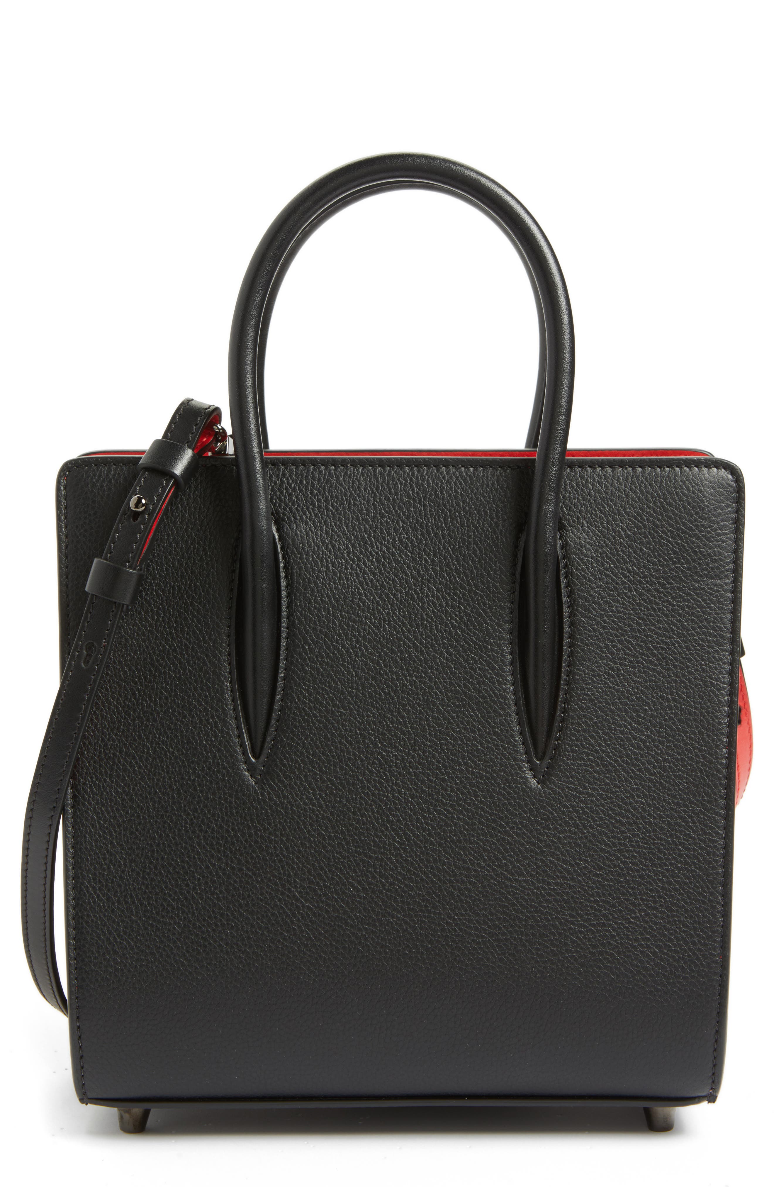 Small Paloma Empire Leather Tote, Main, color, BLACK/ BLACK