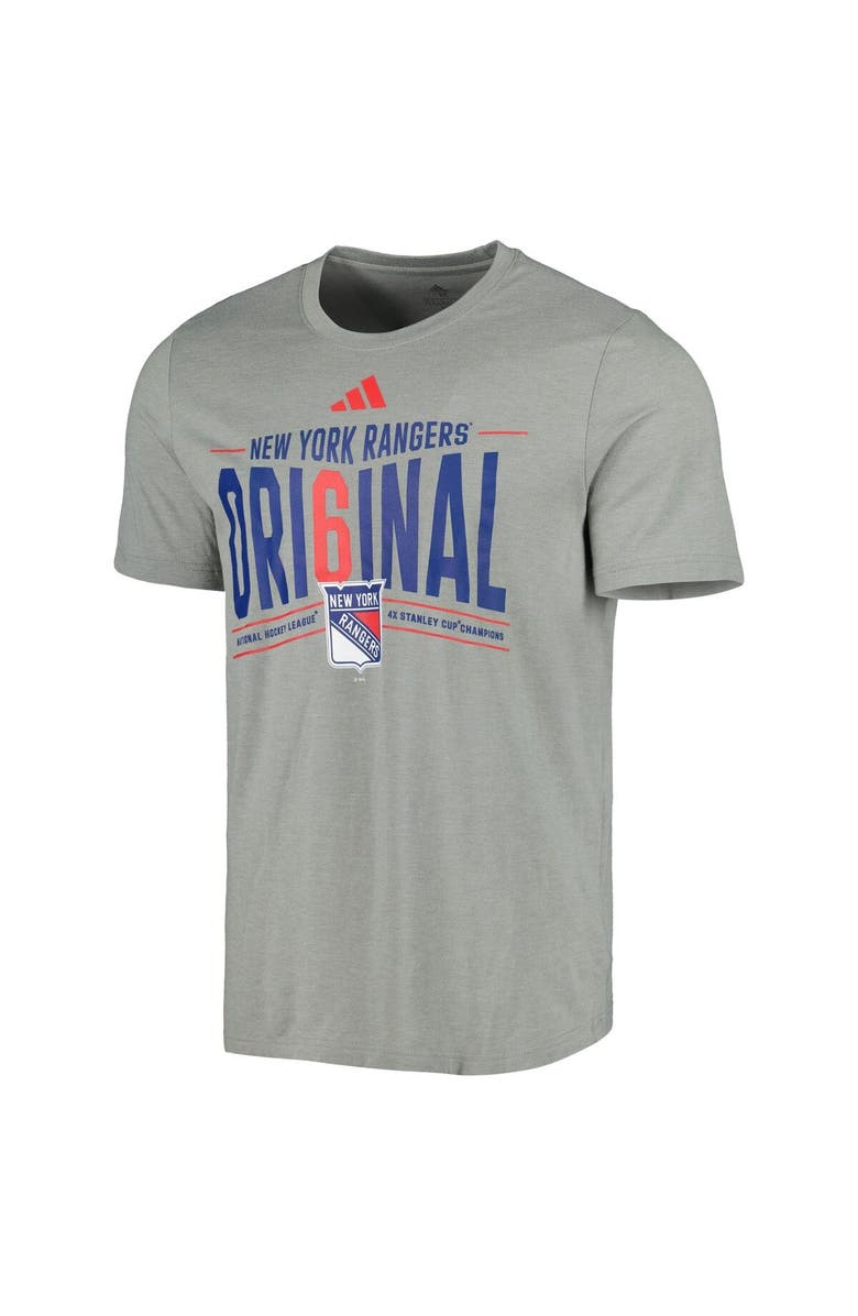 adidas Men's adidas Gray New York Rangers Original Six Tri-Blend T-Shirt, Alternate, color, 