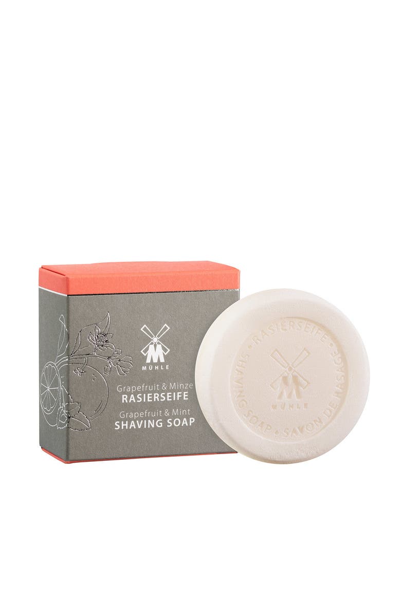 Grapefruit & Mint Shaving Soap, Main, color, White