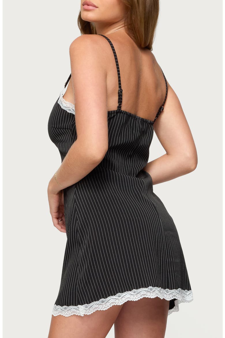 Liel Pinstripe Minidress, Alternate, color, BLACK-AND-WHITE
